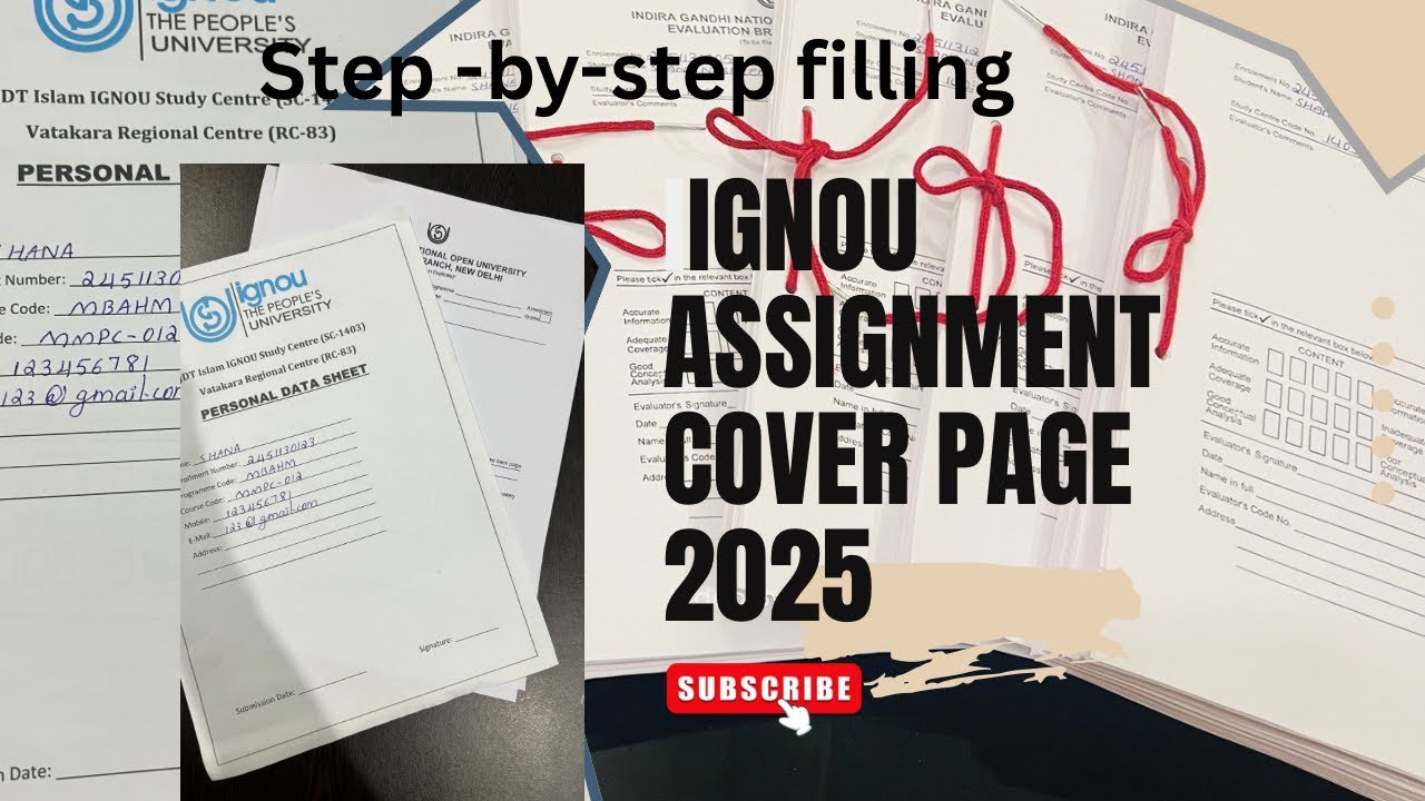 🎓 IGNOU Assignment Cover Page എങ്ങനെ Fill ചെയ്യാം? | Step-by-Step Malayalam Guide (2025)