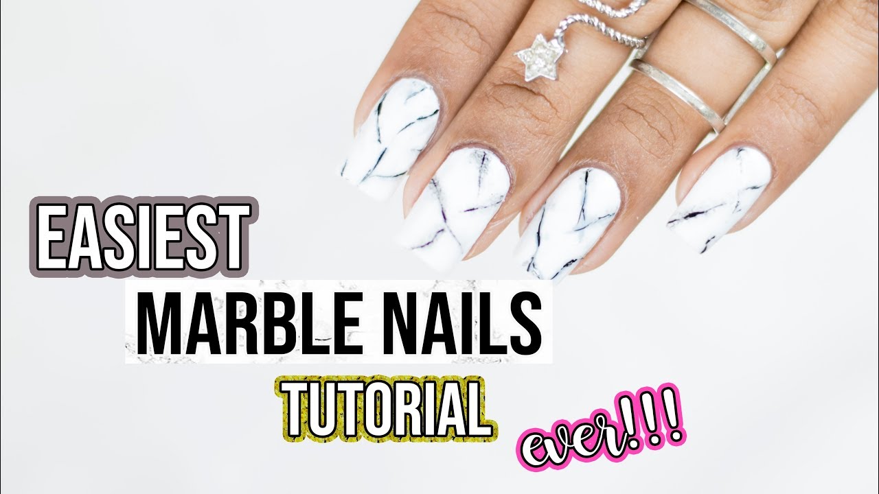 DIY Marble Nails at Home In 2 Minutes| Easiest Method Ever