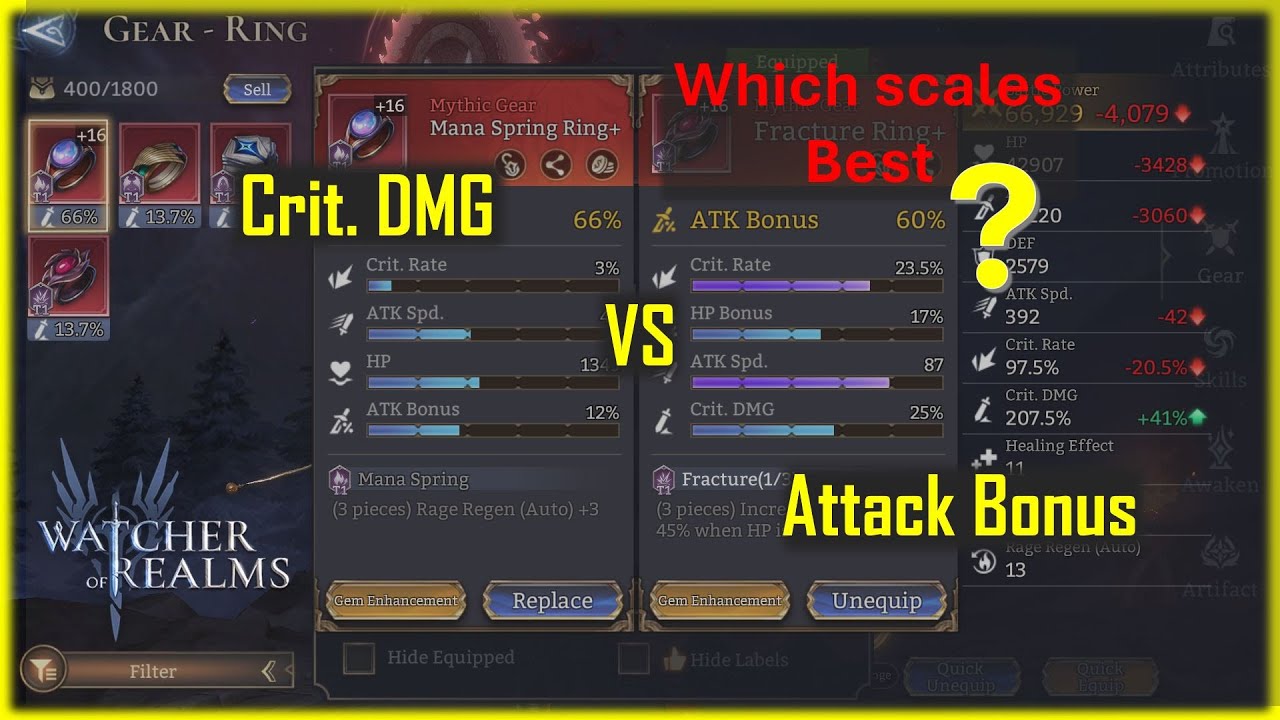 Optimising DPS: Critical Damage vs. Attack Bonus - A Deep Dive [Watcher of Realms]