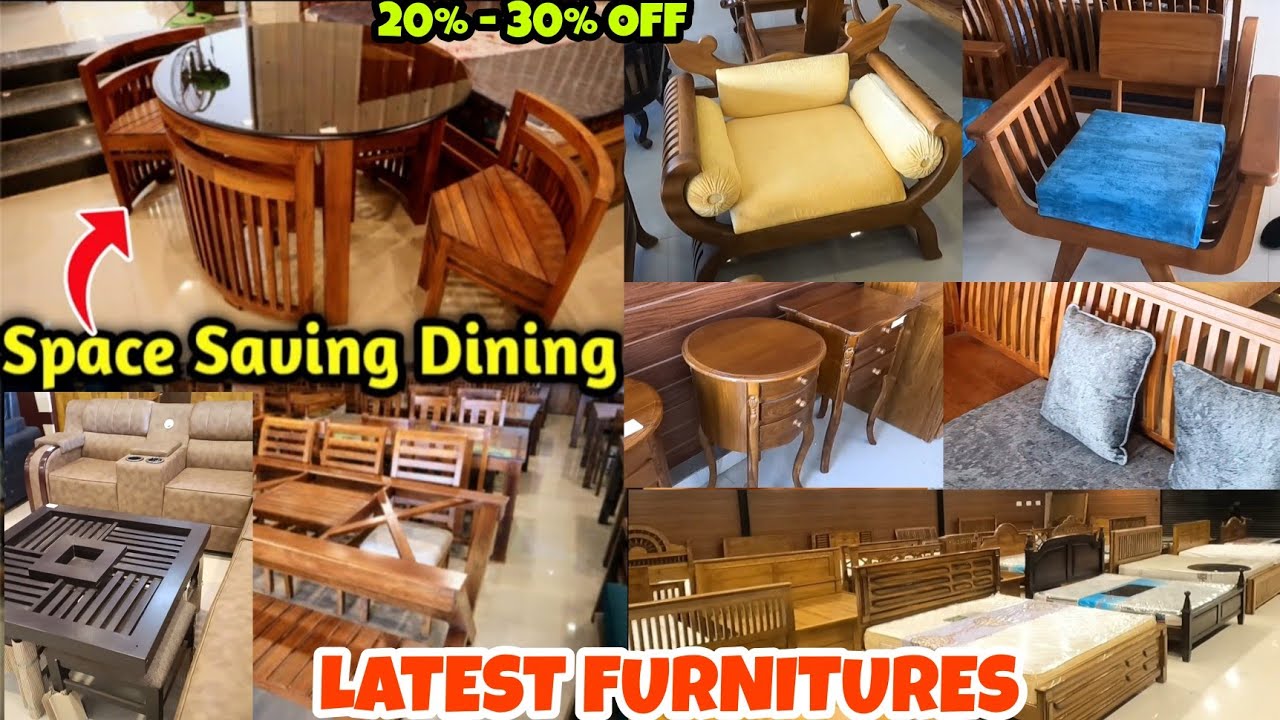 Latest🆕 Furniture Models Teak wood only கேரளா தேக்கு 🌳மர Furnitures | Space Saving Furnitures 30%OFF