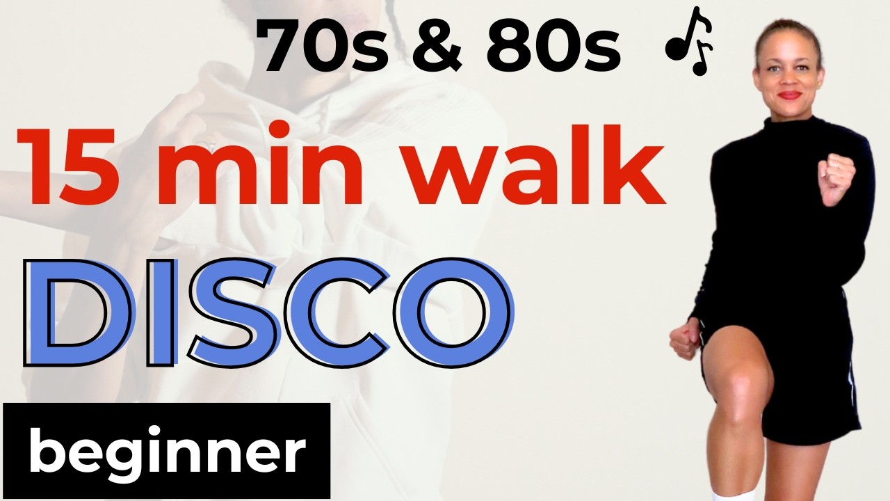 Beginner Walking Workout - Knee-Friendly, Low Impact Cardio Walk 1500-2000 steps [ 70s & DISCO ]