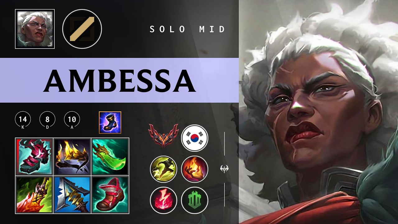 Ambessa Mid vs Akali - KR Grandmaster Patch 26.04