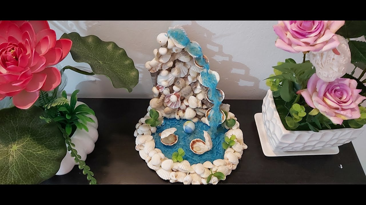 seashell  waterfalls ///hot glue waterfall
