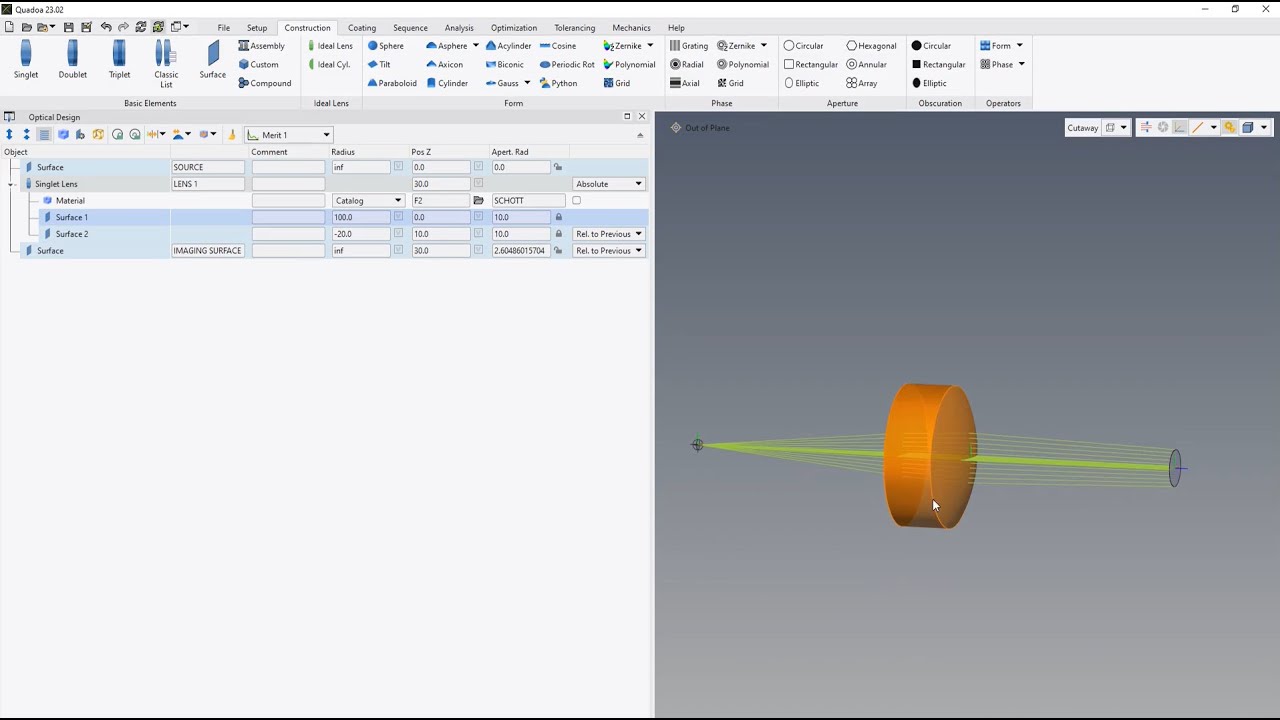 Basics: Raytracing - Optical Design Software Quadoa Optical CAD