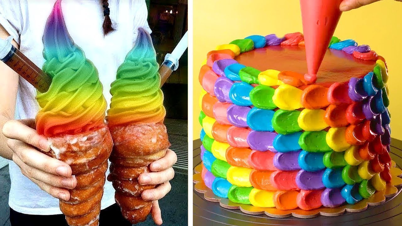 How To Make Rainbow Cake Decorating Ideas | So Yummy Cake Decorating Recipes | Amazing Cake