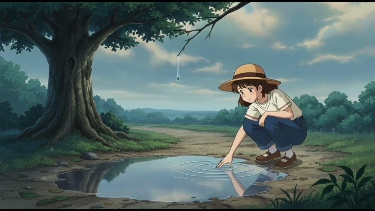 When the Garden Finally Rests After Rain 🌧️ | Quiet Days, Ghibli Mood