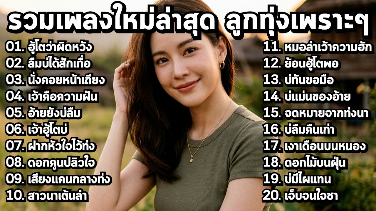 🎶 เพลงลูกทุ่งใหม่ล่าสุด 2026 รวมเพลงเพราะต่อเนื่องยาวๆ