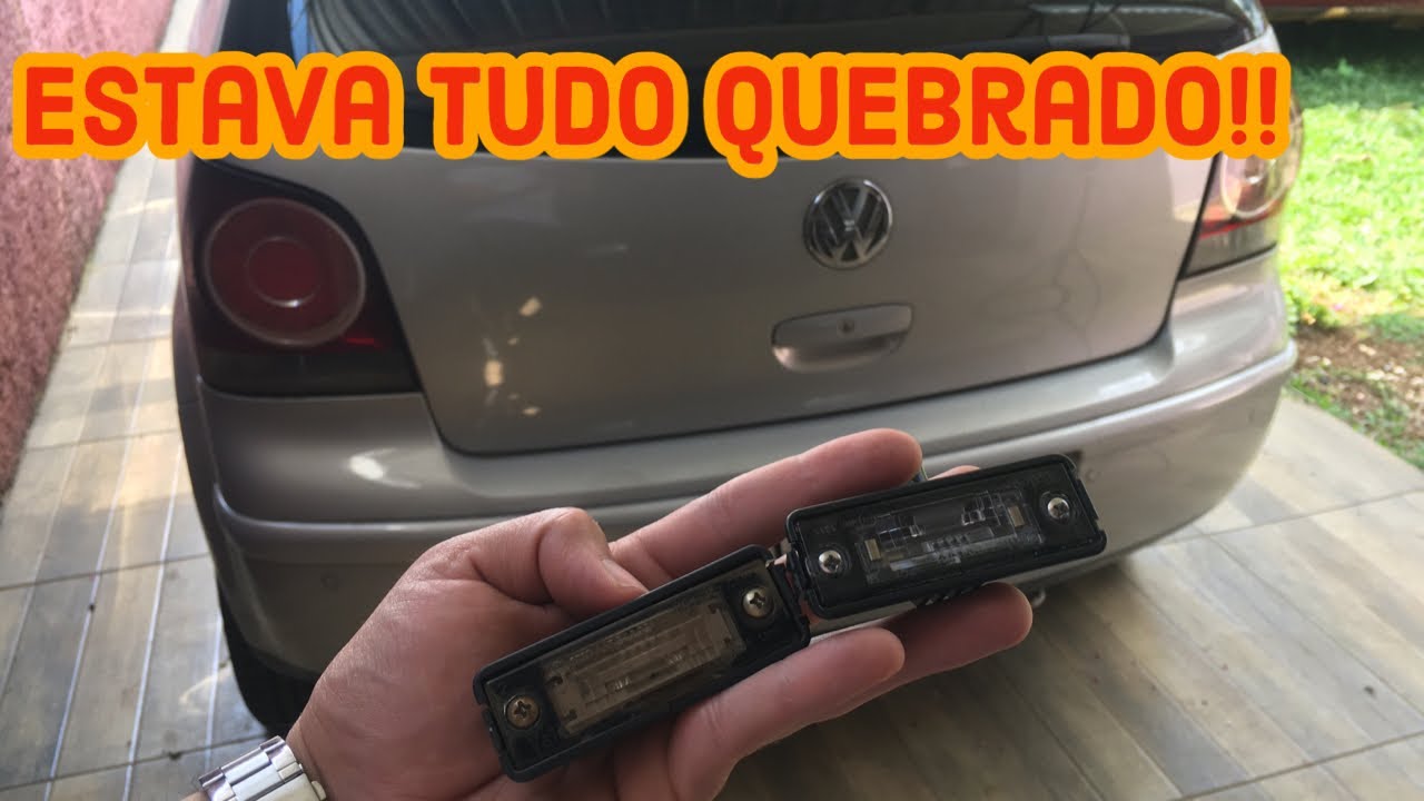 Como desmontar e montar as lampada de placa do Polo 2008!!🤯🤯