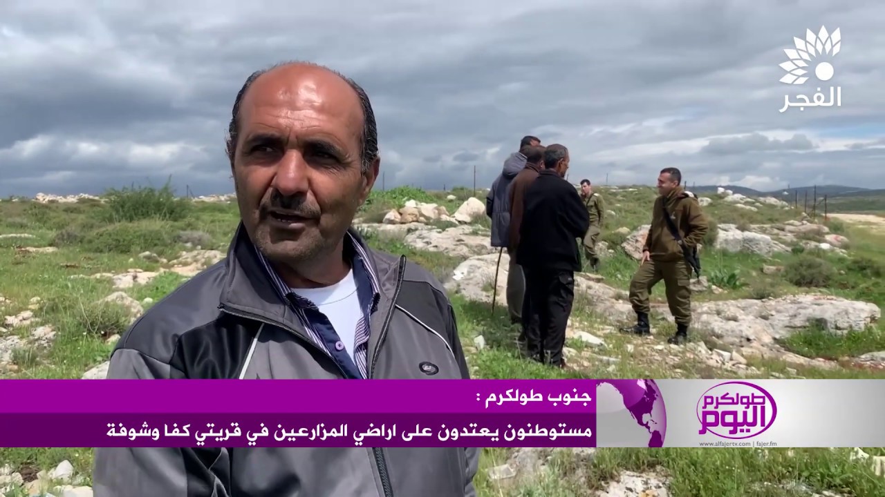 مستوطنون يعتدون على اراضي المزارعين في قريتي كفا وشوفة جنوب طولكرم