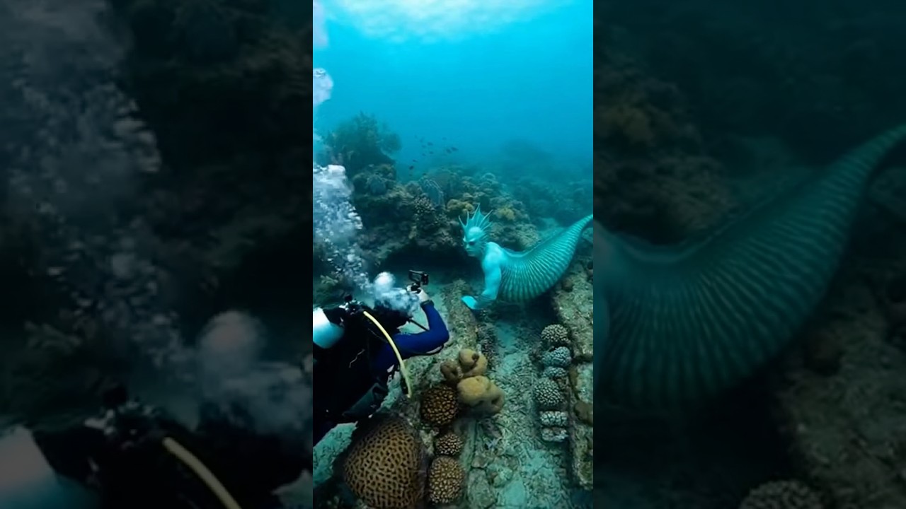 A merman encounter caught on camera. 