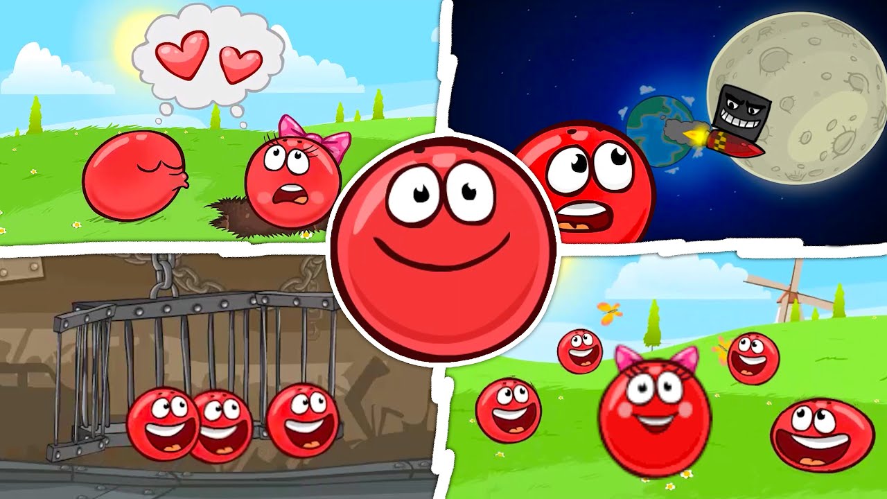 RED BALL 4: ALL CUTSCENES MOVIE '1x vs 2x vs 4x vs 6x vs 8x vs 0,75x vs 0,50x' FUNNY GAMEPLAY