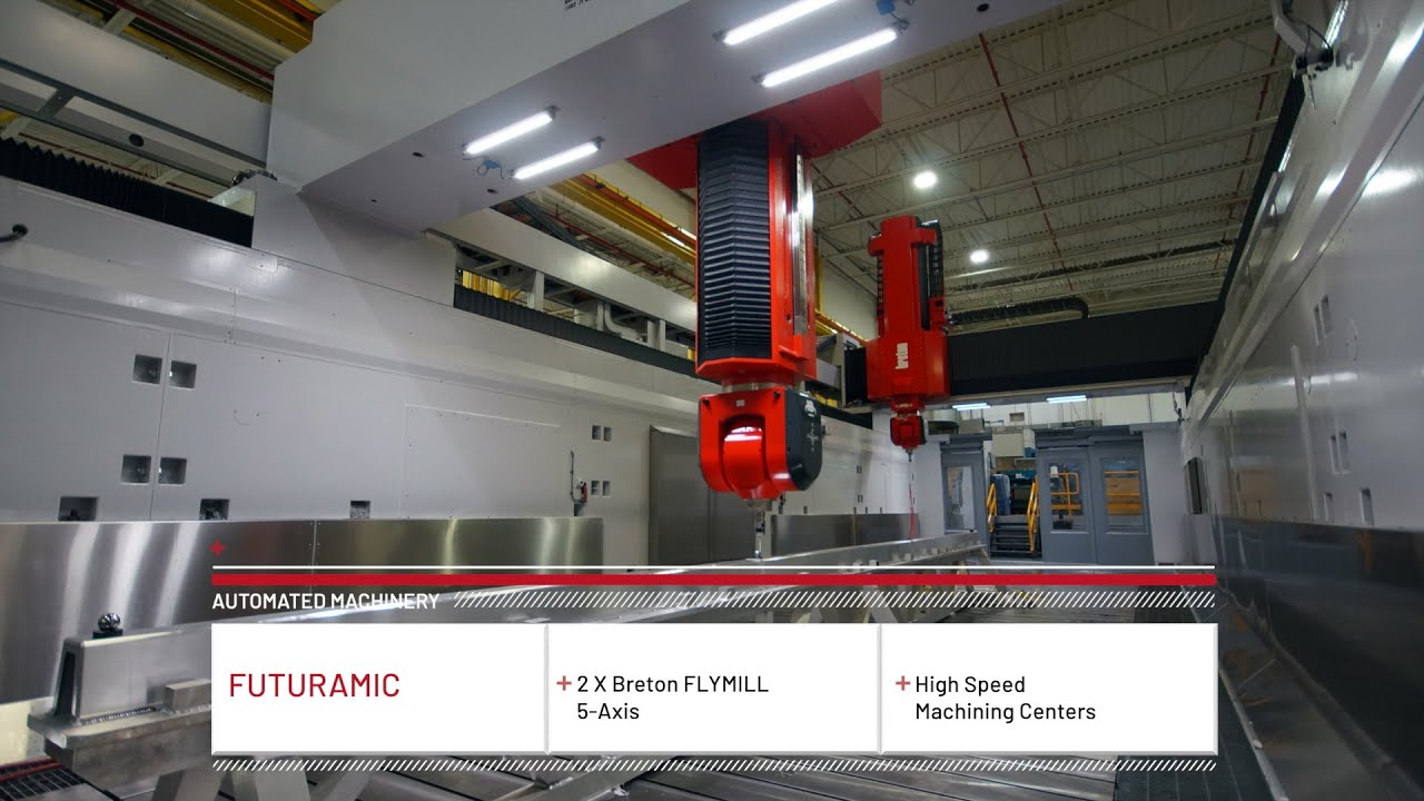 Futuramic |  2 Dual Gantry Breton High Speed 5-Axis FLYMILL Machining Centers