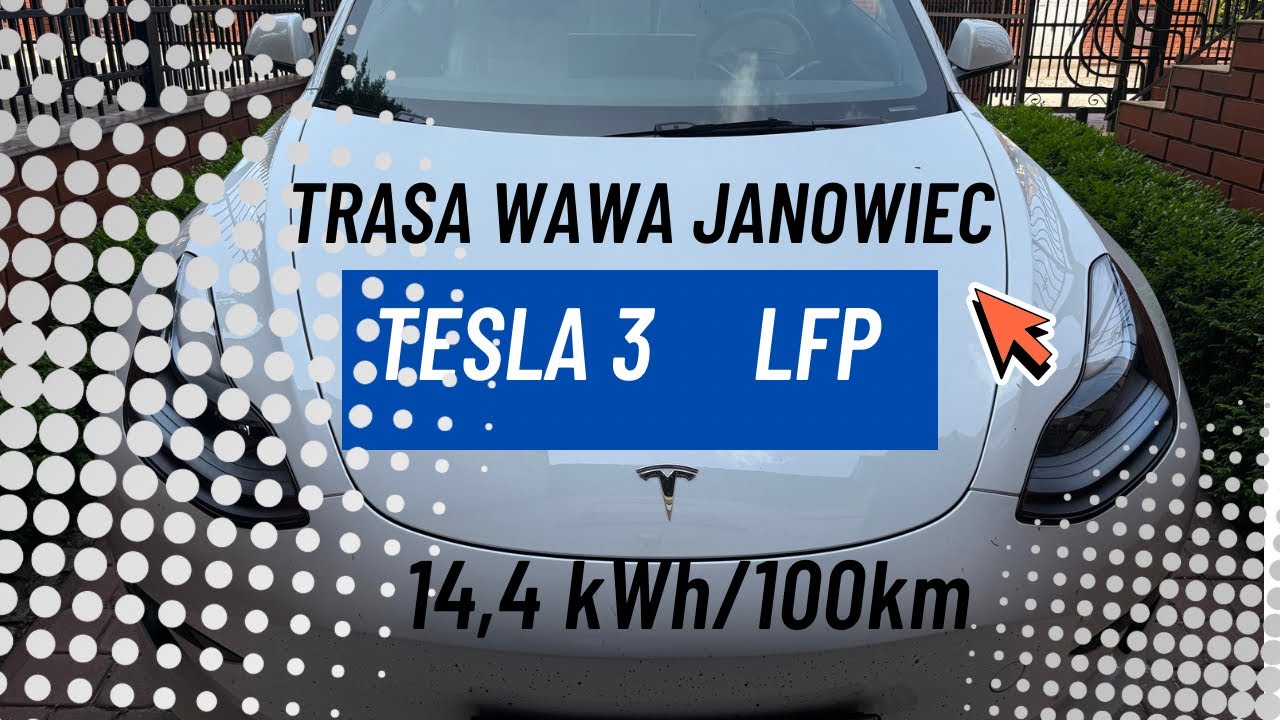 Jaki zasięg na drodze ekspresowej? Bazowa Tesla 3 z baterią LFP