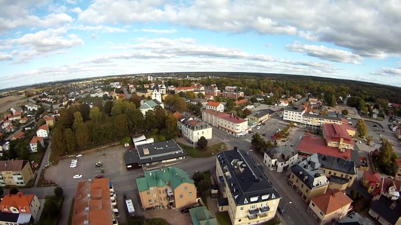 Ödeshögs centrum från ovan 2013