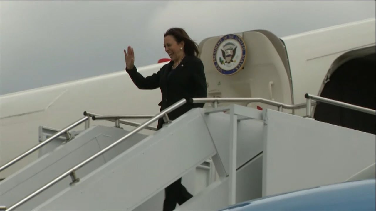 Vice President Kamala Harris arrives in Pittsburgh