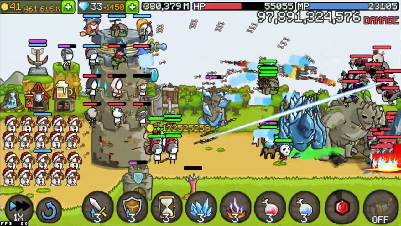 grow castle hell mode 561 billion 성키우기 무한웨이브 5610억