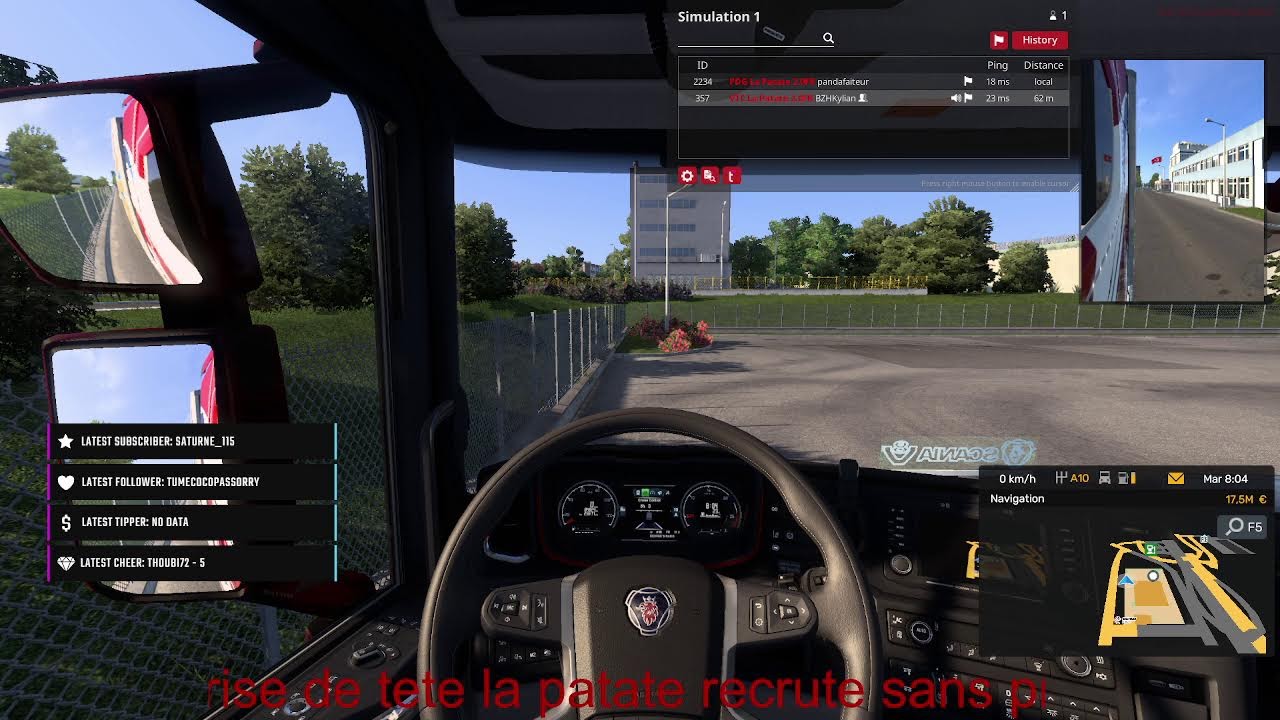 ont reprends les lives sur ets2