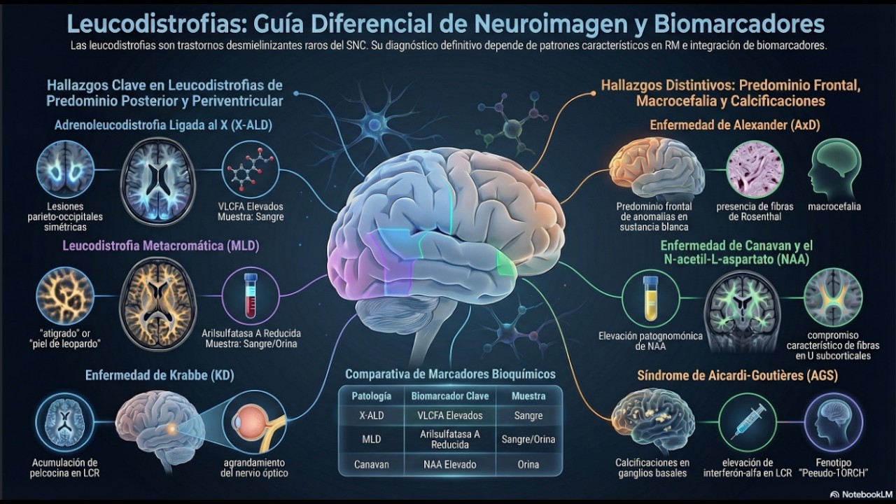 Imagenología de leucodistrofias:  Guía para el diagnóstico y bases genéticas.