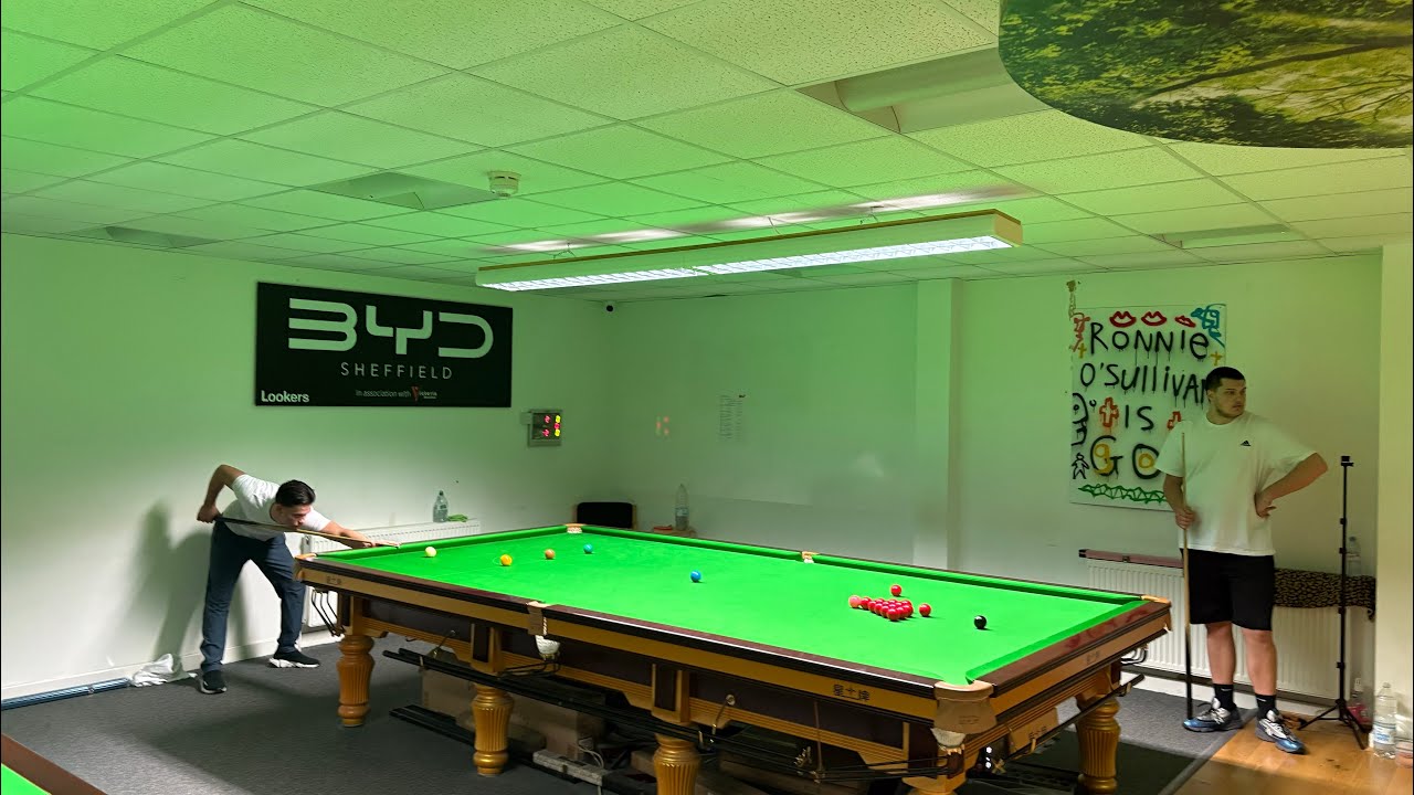 New snooker professional Leone Crowley vs Amaan Iqbal at Victoria’s Snooker Academy