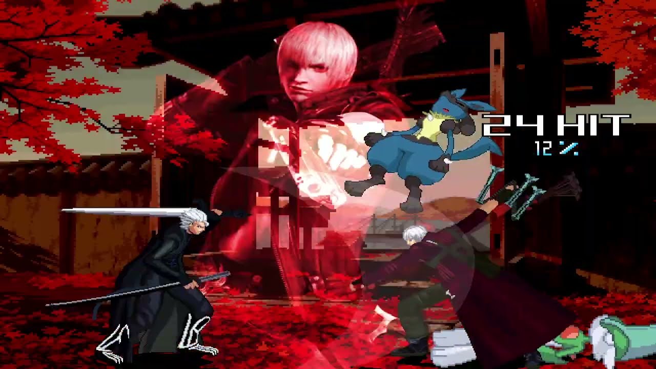 KOF MUGEN Tag Team gallade & lucario & dante & vergil