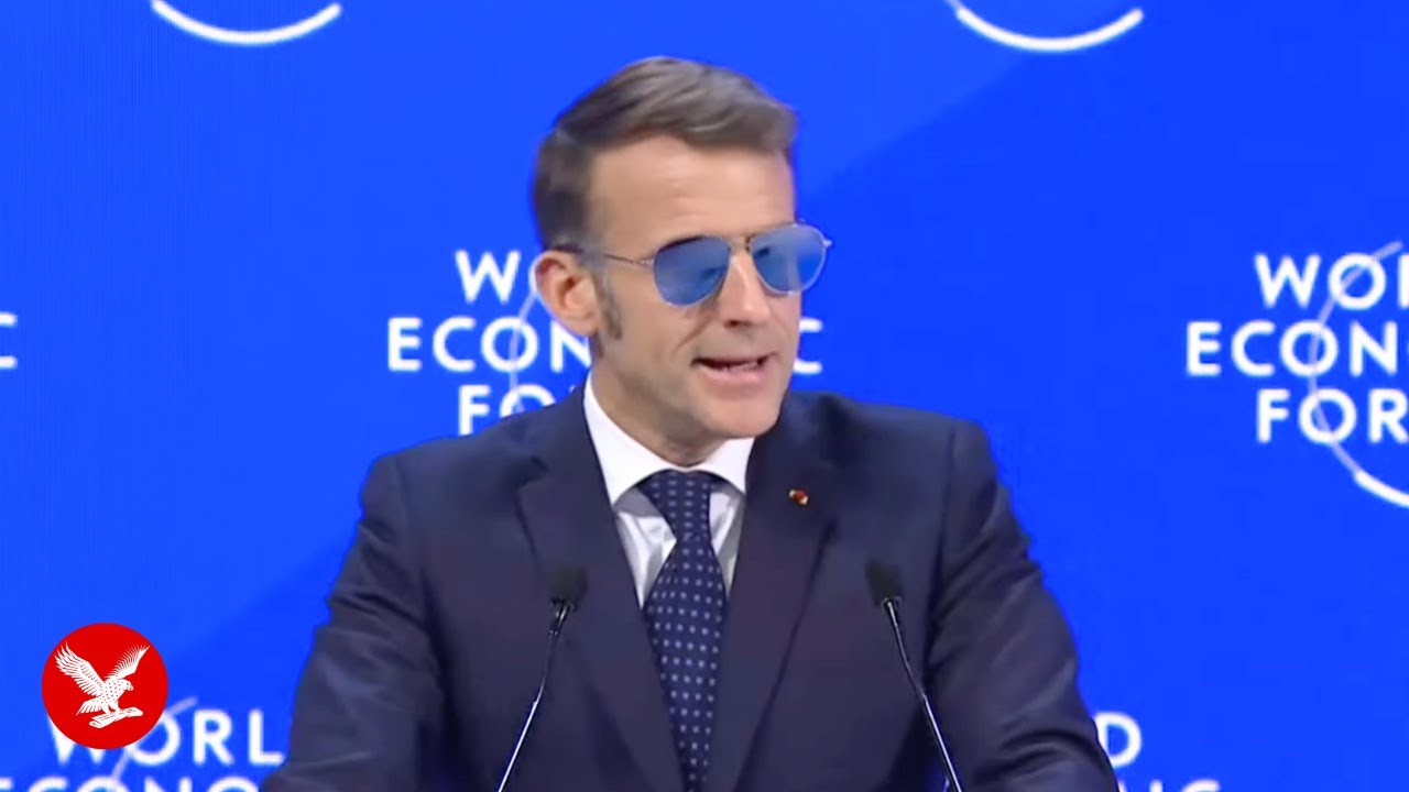 'Why is macron wearing sunglasses': French president sports striking new look at Davos