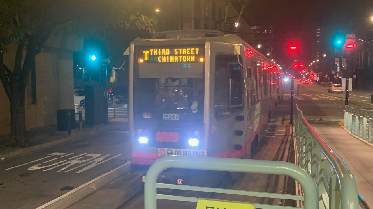 Possibly Last Time? SF MUNI Breda LRV3 #1501 & #1526 on T Third St - Central Subway