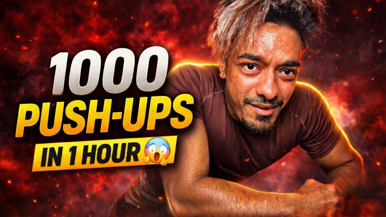 I Did 1000 Push-Ups in 1 Hour 😳 | Extreme Push-Up Challenge