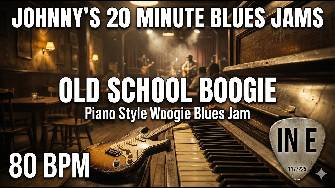 Old School Boogie - 'Piano Style' Woogie Blues Jam in E [80 BPM] 117/225