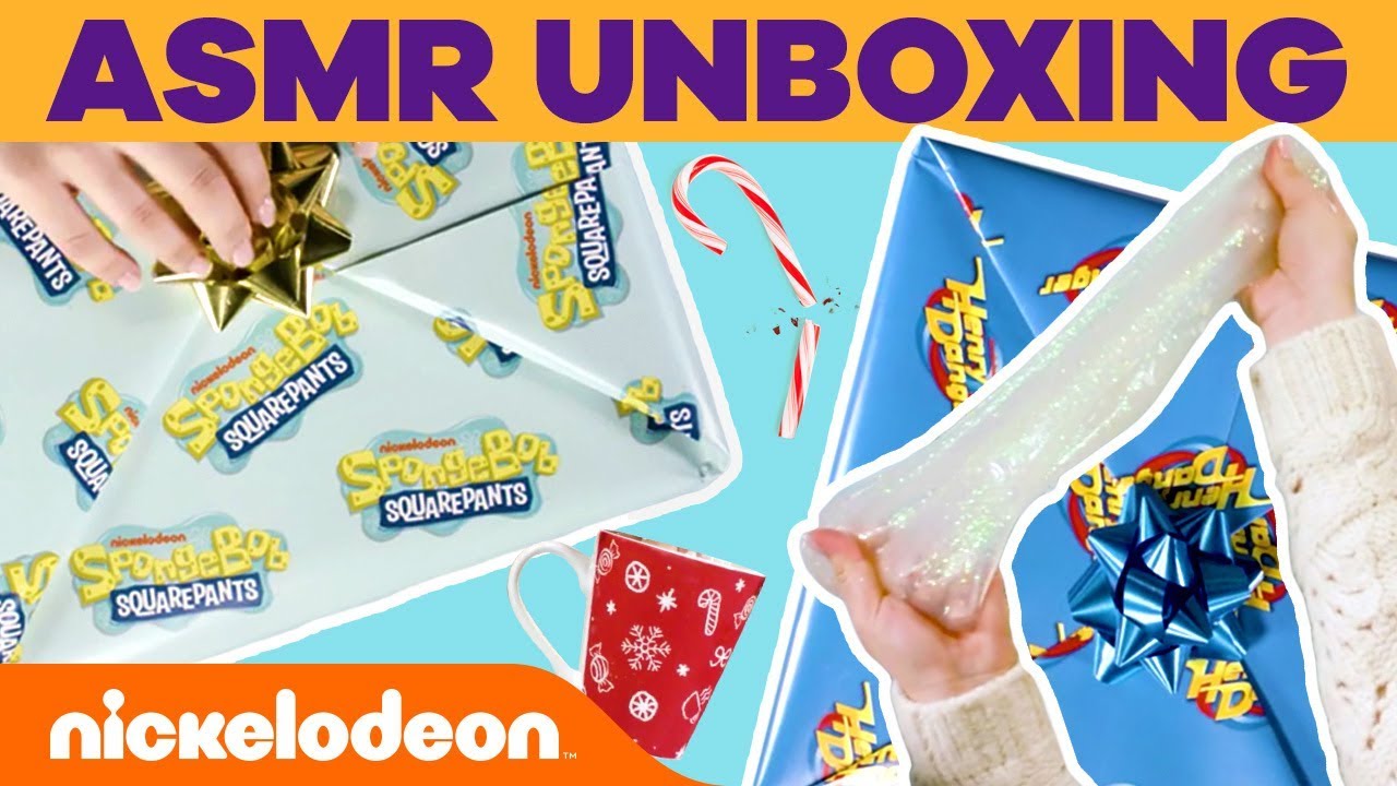 ASMR Unboxing Christmas Presents w/ SpongeBob, Henry Danger & More! 🎁| Nick