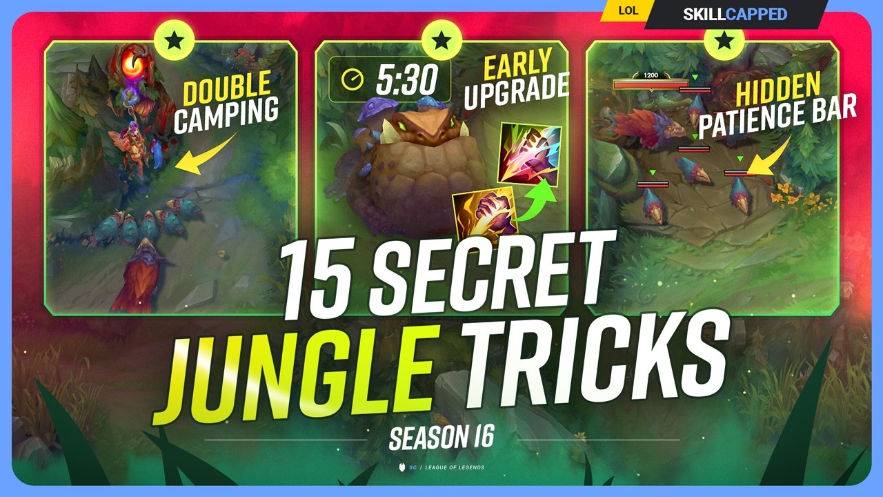 15 SECRET Jungle TRICKS You NEED to Know! - League of Legends