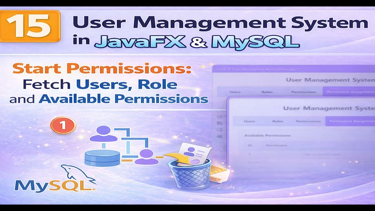 Часть 15 | Система управления пользователями в JavaFX и MySQL | Доступные разрешения: выборка дан...