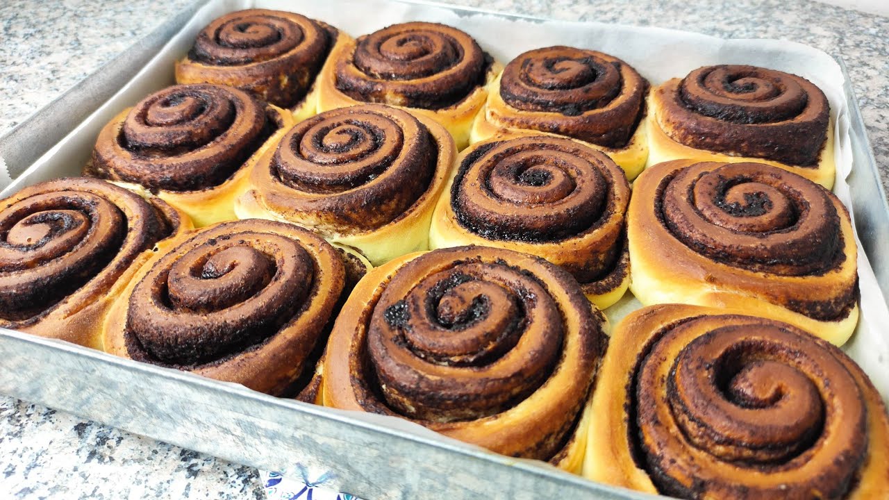 وصفة سينامون رولز الأصلية Cinnamon rolls خفيف و بنين مع صوص رائعــة.