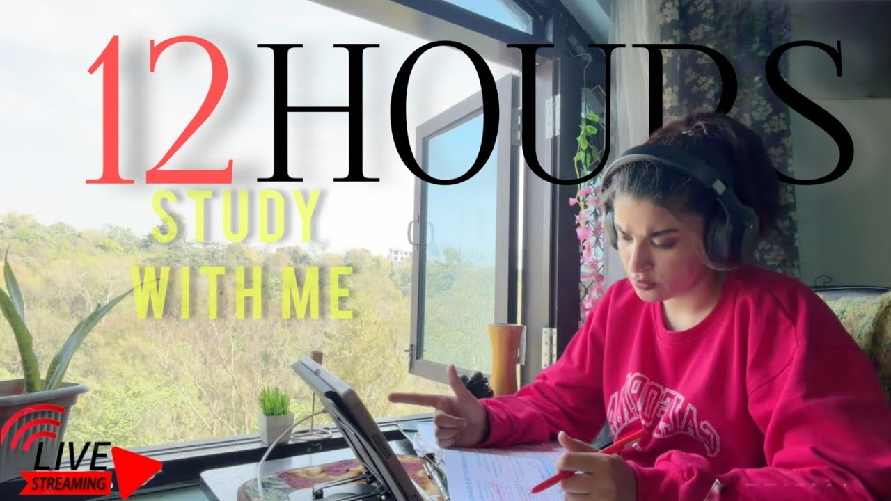 ⭕LIVE 12 Hour|Study With Me🦅📚|Deep Focus Session|Nature Ambience🌿🦉✨|Real Time Study📈🌳🐦📖