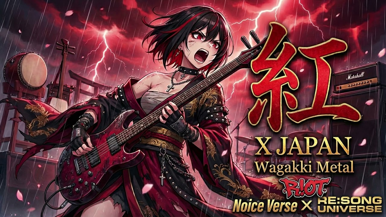 X JAPAN -【紅 Kurenai】BY  R!OT (Noice Verse)｜Wagakki Metal Universe X J-Folk ｜RE:SONGUNIVERSE