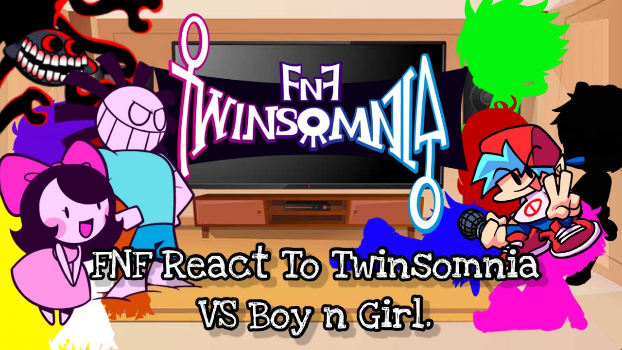 FNF React To Twinsomnia VS Boy N Girl||Friday Night Funkin'||ElenaYT.