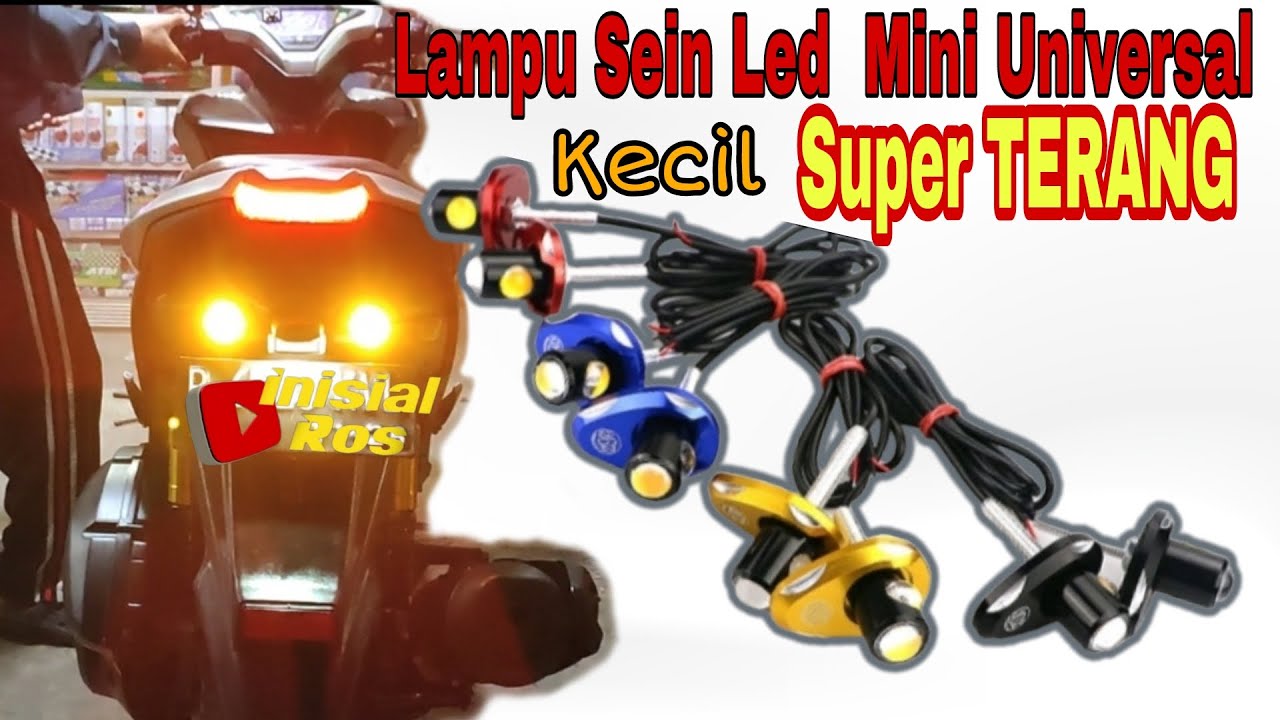 Pasang lampu sein led mini universal di aerox connected. sein kecil terang