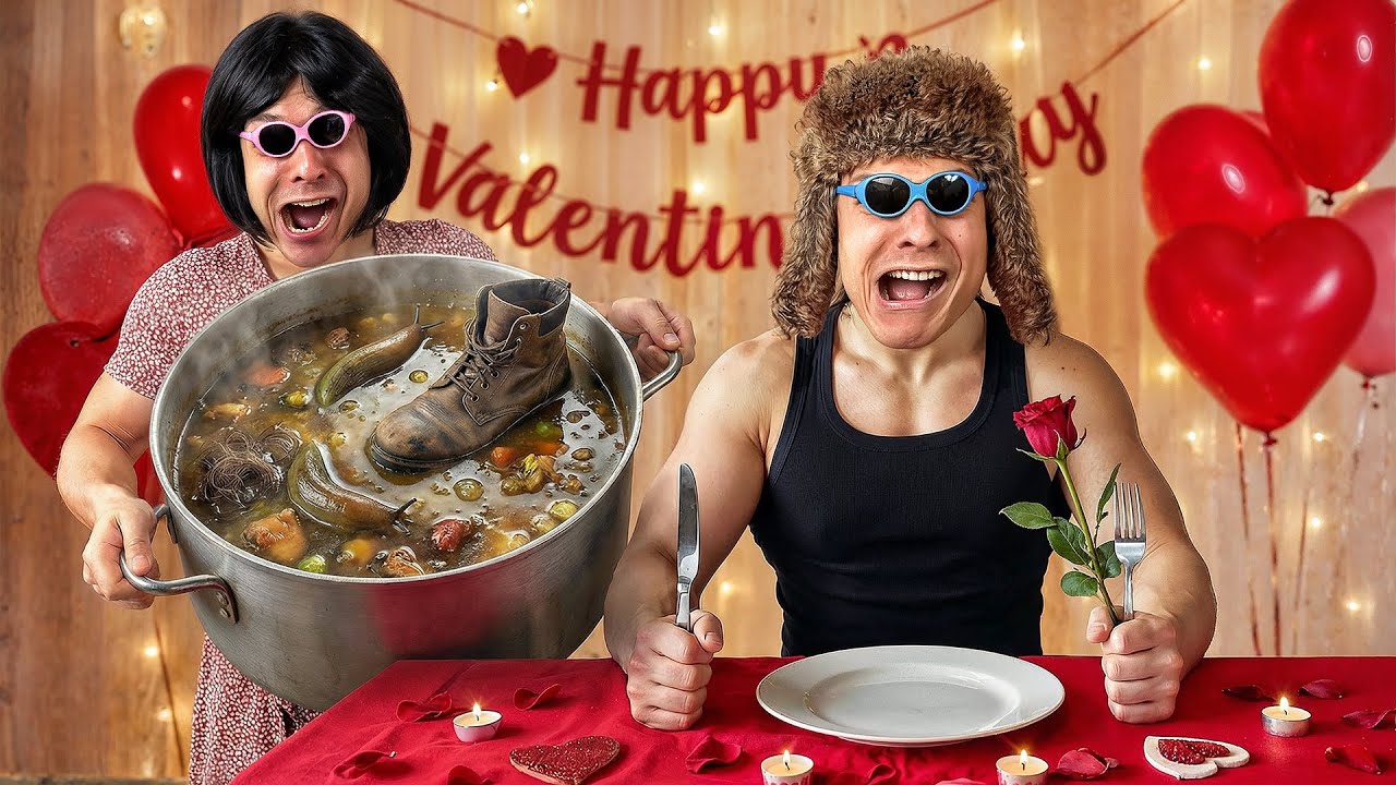 El RUSO y su NOVIA tienen una cita por SAN VALENTÍN... ¿se besan?