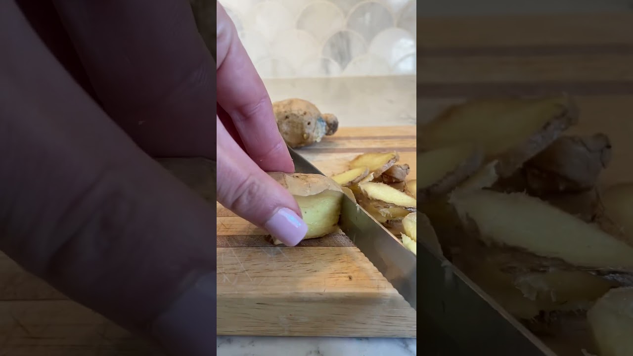 3 Ingredients Lemon Ginger Tea for Glowing Skin #shorts
