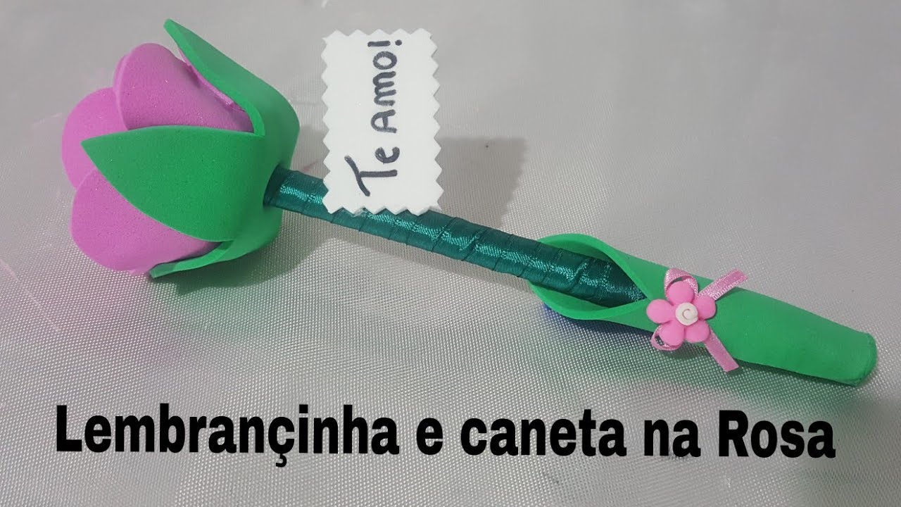 Como fazer Rosa na caneta em Eva, linda lembrança para dia das mães* Artesanato com Cris Pinheiro *