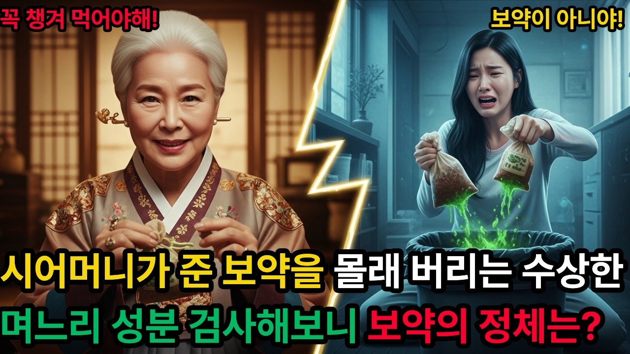 시어머니가 준 보약을 몰래 버리는 수상한 며느리 성분 검사해보니 보약의 정체는? #사연라디오 #감동사연 #인생사연 #라디오사연