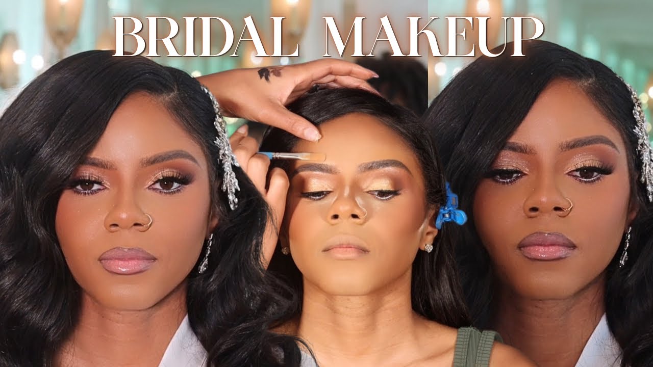 Bridal Makeup | Full glam with Gold eyeshadow pop | Dallas Makeup Artist 