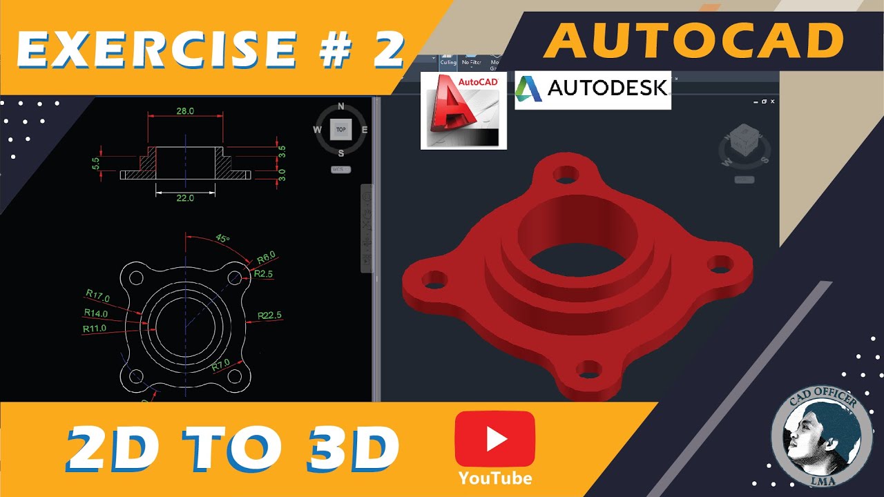 AUTOCAD 2D TO 3D EXERCISE 2 / TAGALOG VER.