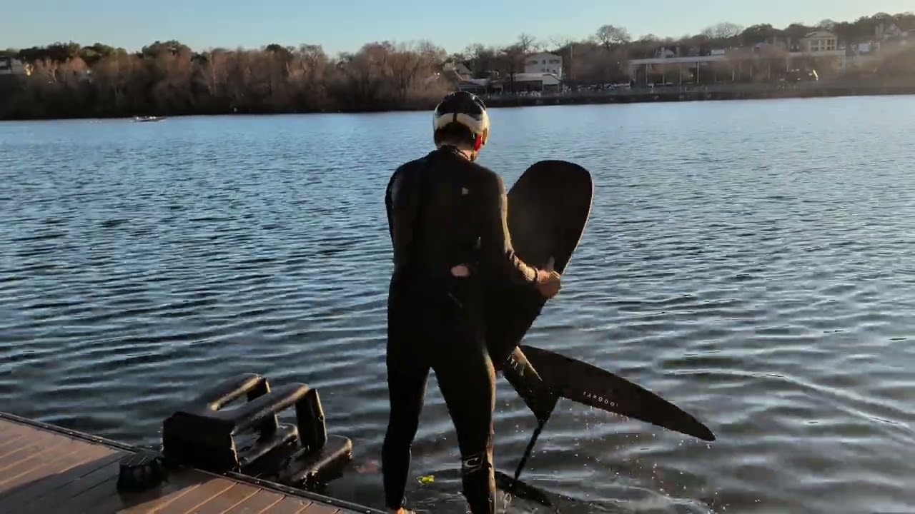 Pump foil dock start day 4 raw footage 