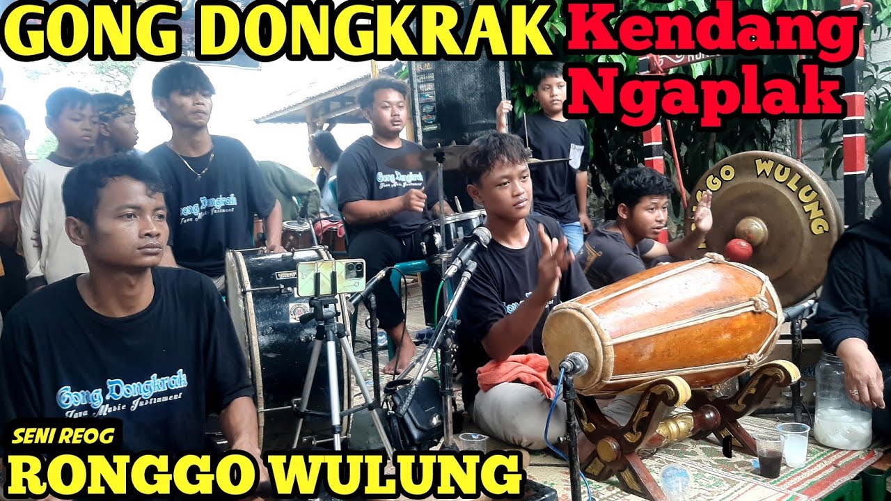 KENDANGAN NGAPLAK GONG DONGKRAK Iringi Mbah Ateng Pentas Reog Ronggo Wulung Kliwonan