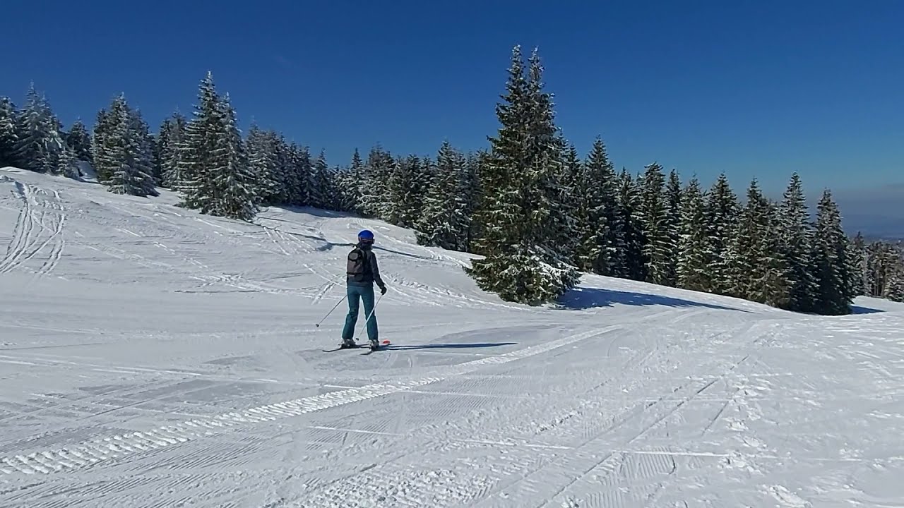 Pilsko, Korbielów 03 2022. Widokowa trasa narciarska z Hali Miziowej do Szczawin.