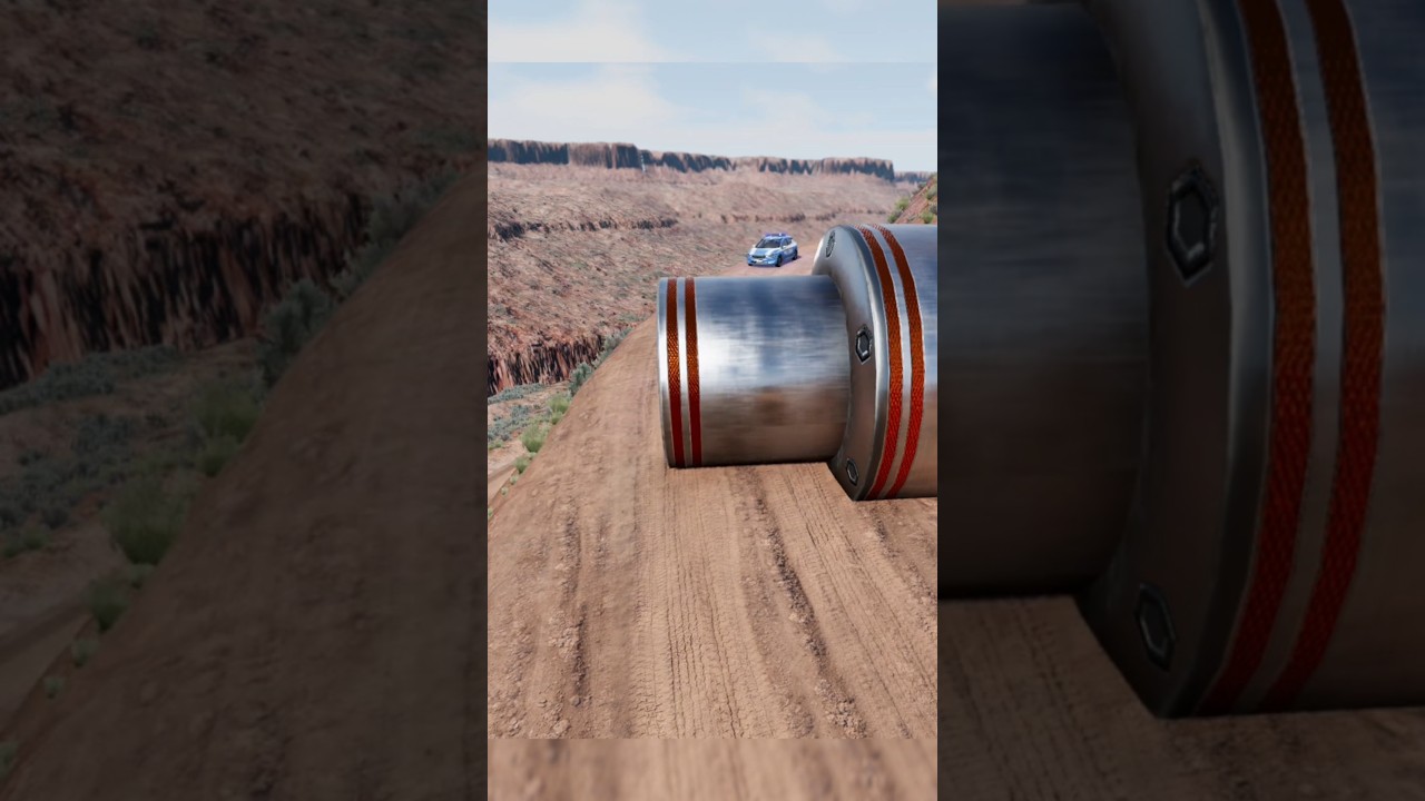 Can Any Car Survive? Cars Vs Bollard..!  BeamNG Drive Gameplay #shorts #04