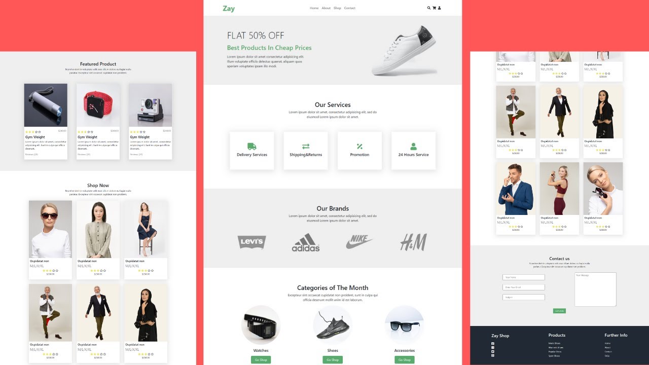 How to make Responsive E-Commerce/Online Store Website using HTML and CSS | Ecommerce Store Tutorial