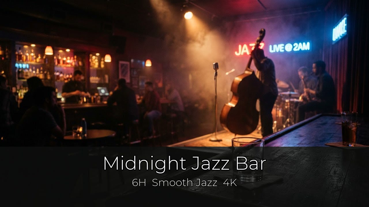 Cozy Jazz Bar Ambience | 6 Hours | Smooth Jazz Music for Sleep, Study & Relaxation