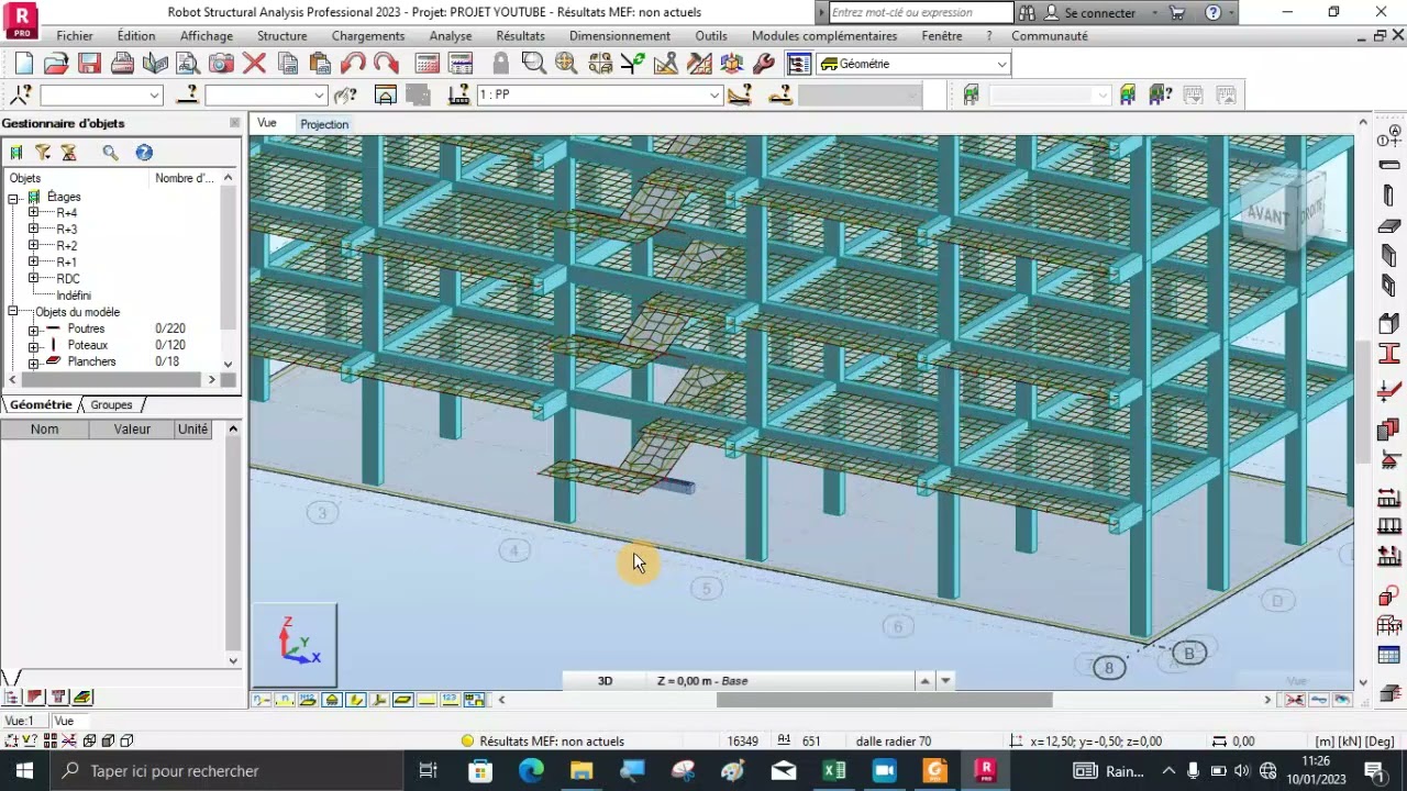 SPECIAL FERRAILLAGE RADIER GÉNÉRAL DANS ROBOT 23