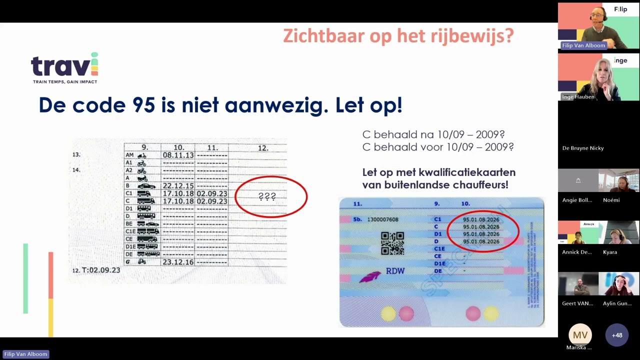 Webinar - Wetgeving rijbewijzen CCE - Code 95 en opleidingsaanbod TRAVI